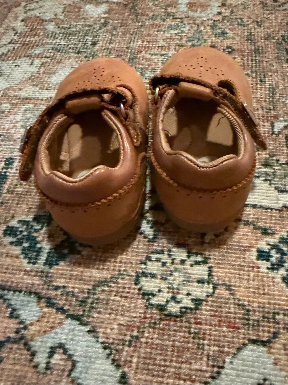 Toddler Stride Rite Mary Janes in Cognac